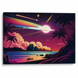 STARLIT ESCAPE Canvas - Limited edition artwork capturing a meteorite's vibrant trail.