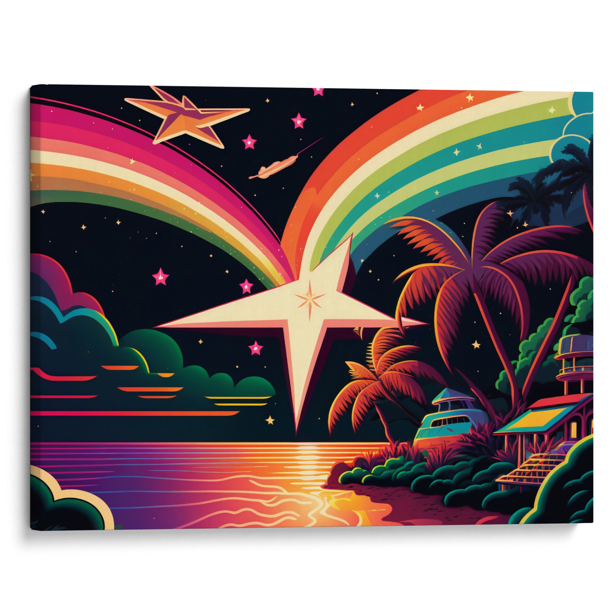 SKY BAZAAR Canvas - Dive into a celestial cinema with this limited edition piece.
