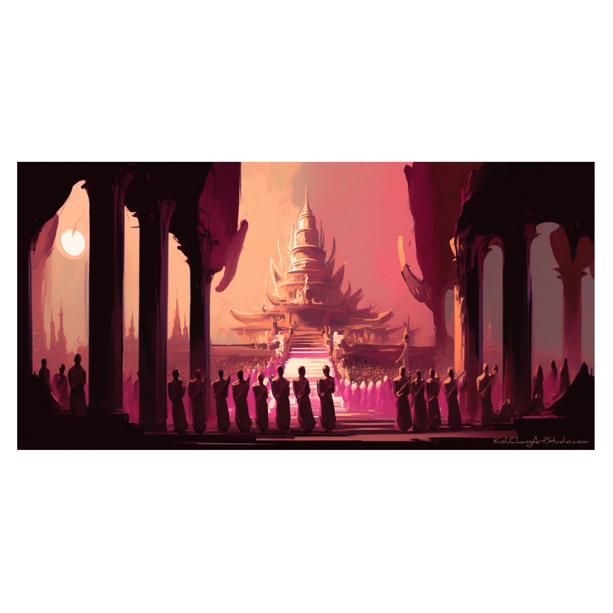 BUDDHA’S BRIDGE Image - Scene evoking awe, magnified by the temple's grandeur.