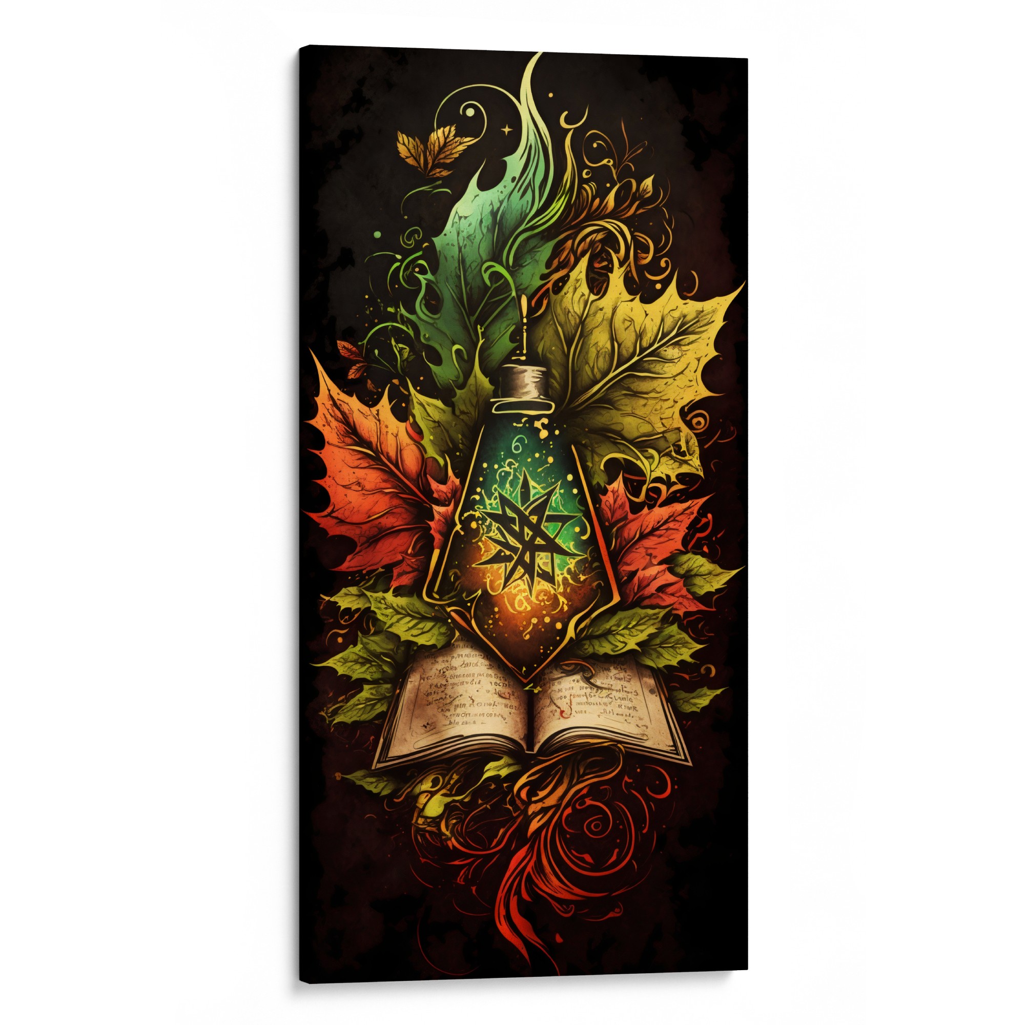 GRIMOIRE Canvas - The lore of ancient potions brought to life for art enthusiasts.