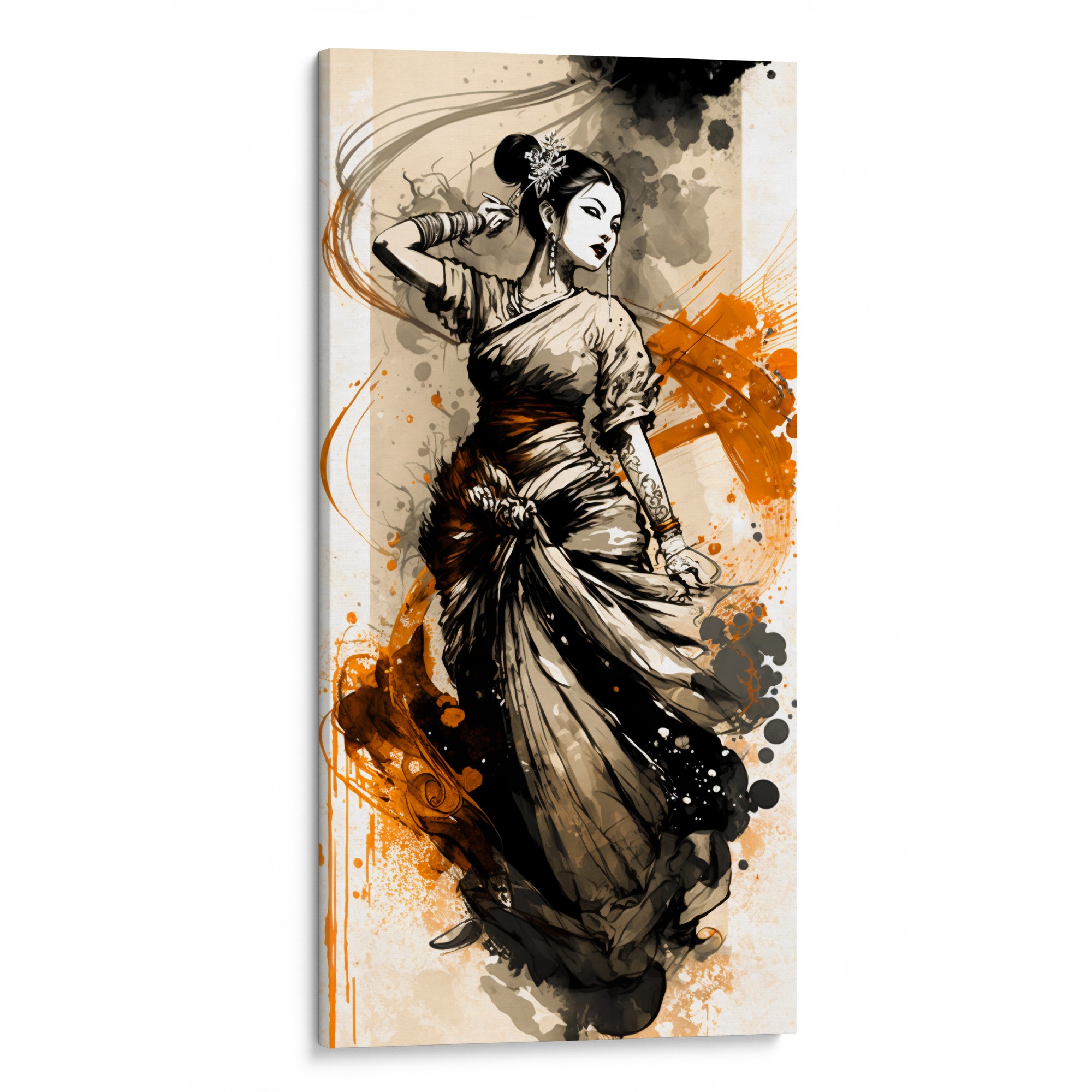 CHAIYADEE Exclusive Canvas - A world where dance and reflection intertwine, available only at Koh Chang Art Studio.
